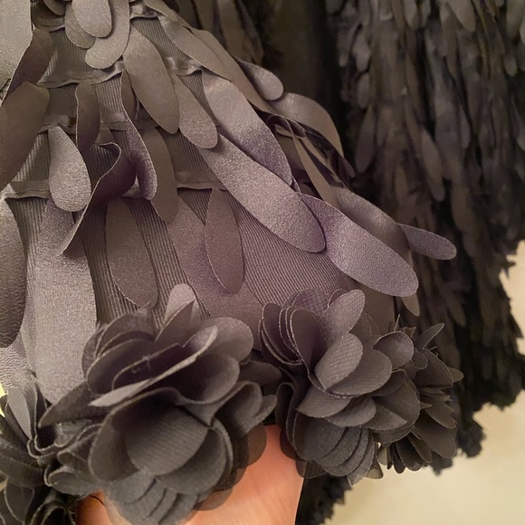 Zara Elegant Black Floral Embellished Jacket - Picture 3 of 5